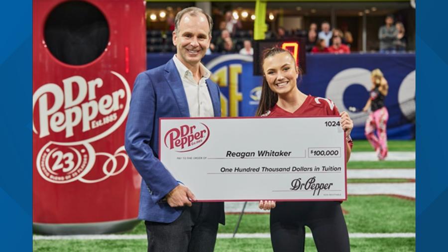 Reagan Whitaker - Dr Pepper Tuition Toss Winner