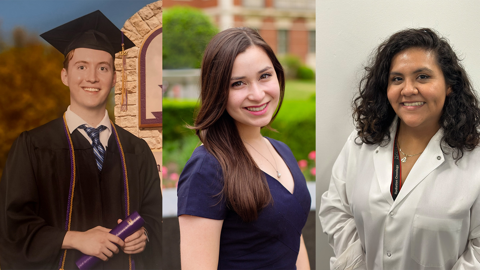 (Left to right) Luke Bubela, Damaris Flores, and Lesly Gil