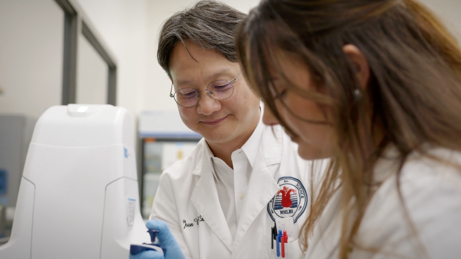 Joon Park and Liberty Tucker in the Lab