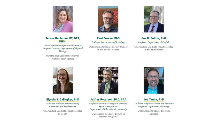 2026 Outstanding Graduate Faculty Awards Recipients